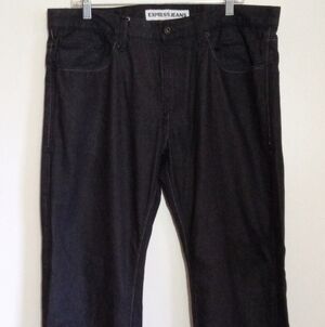 Express Rocco slim fit straight leg black men's jeans size 36x32 EUC
